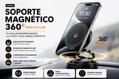 Soporte Magnético 360°™ para Celular