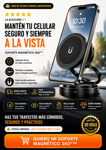 Soporte Magnético 360°™ para Celular